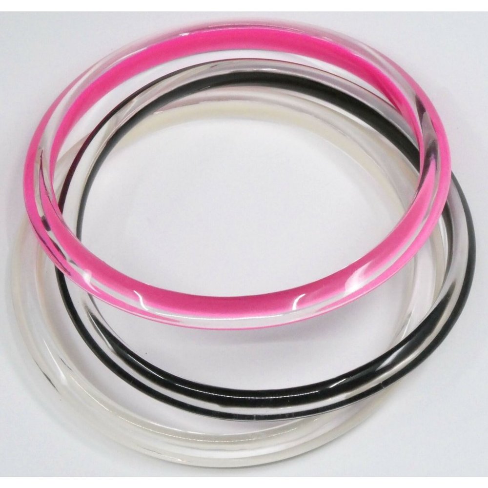 New Inc 3-Pc. Set Resin Bangle Bracelets $26.50 - Picture 2 of 3